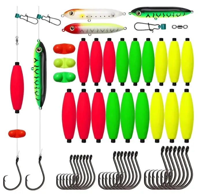 Catfish Tackle Making Kit 102Pcs Rig Accessories With Floats by Beastly Survival Outlet