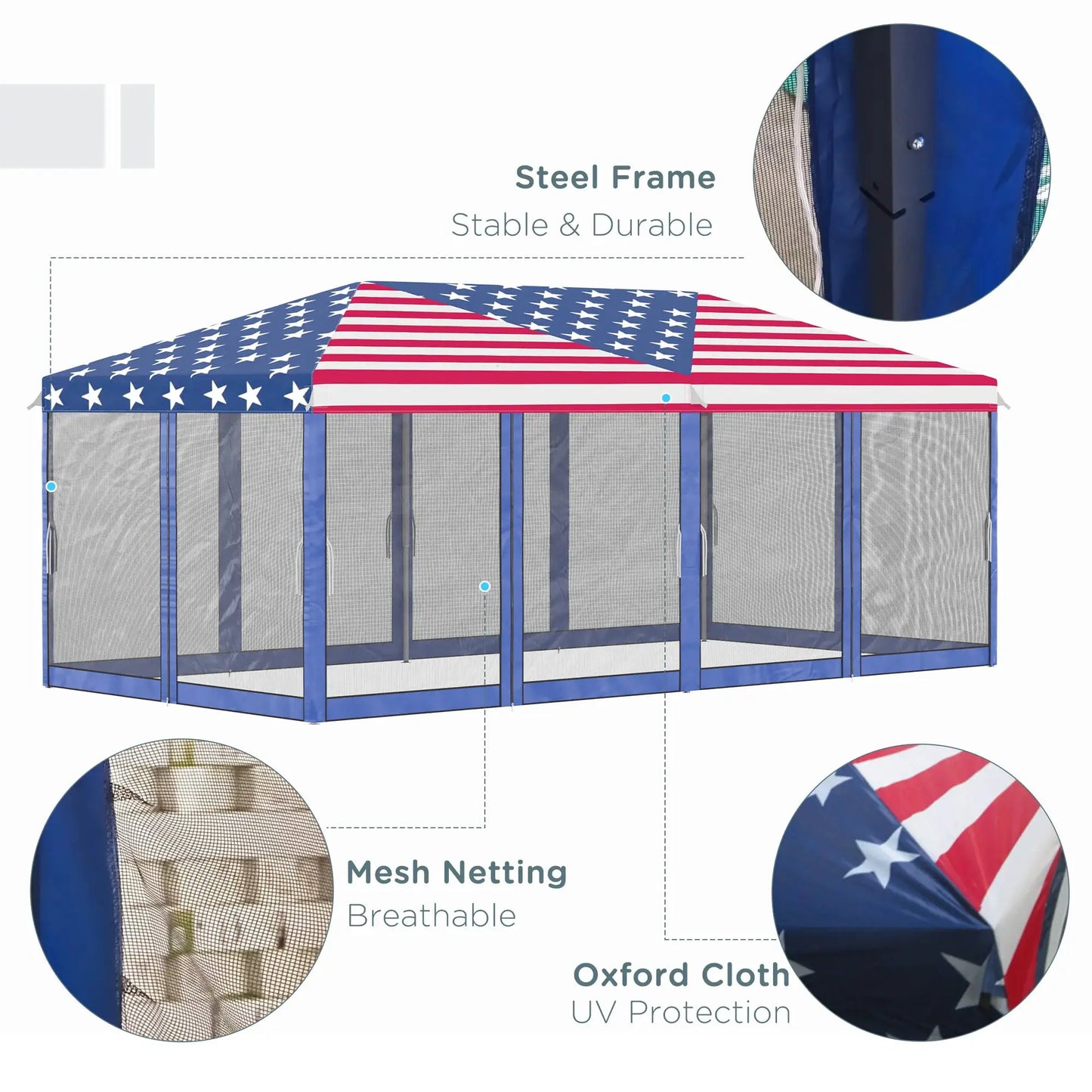 Outsunny 10x20 PopUp Canopy Tent Netting Sun Shelter Parties by Beastly Survival Outlet