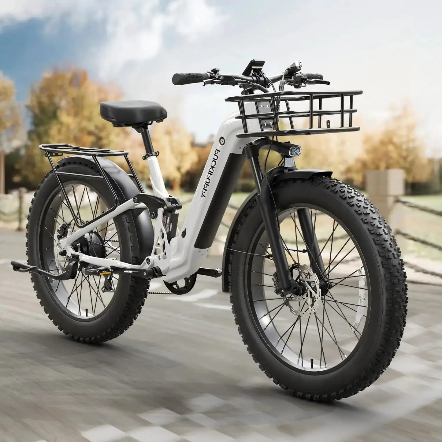 PUCKIPUPPY Boxer-ST Electric Bike 960W 48V 20AH Electric Bicycles 26" x 4" Fat Tire Full Suspension Ebike with 2-Year Warranty by Beastly Survival Outlet