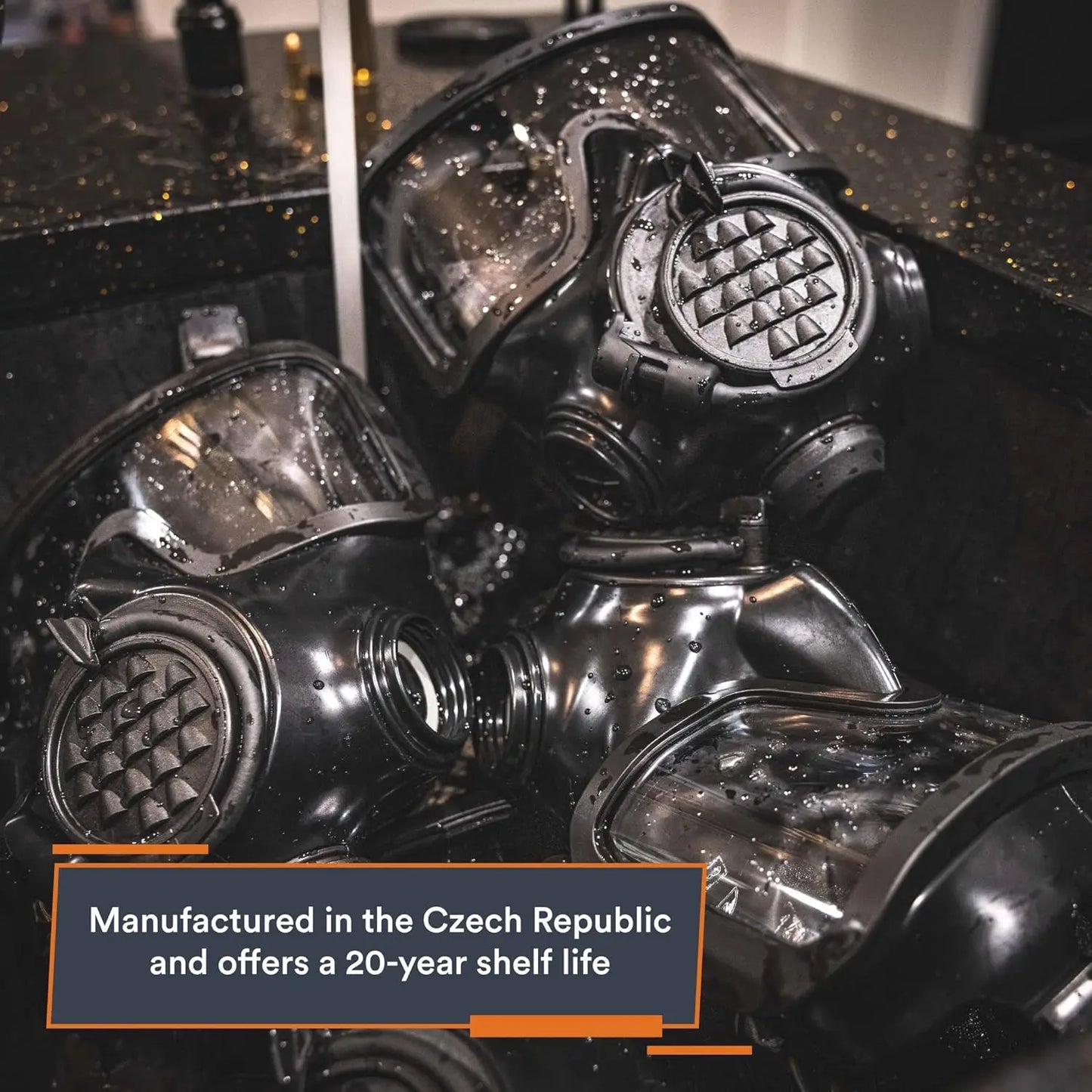 Full Face CBRN Gas Masking Reusable Survival Respirator Gear