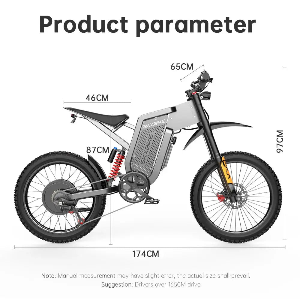 EKX X21 Max Electric Motorcycles 3000W Brushless Gearless Motors 60V30AH Lithium Battery Speed 85Kmh Adult Off Road Ebike by Beastly Survival Outlet
