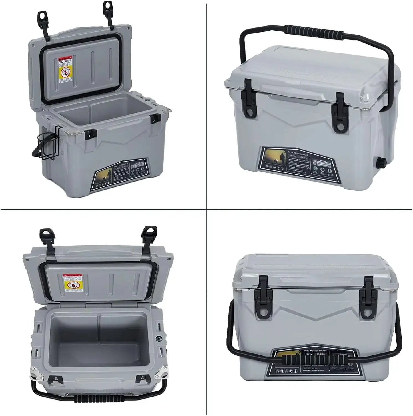 Portable Ice Cooler With Cup Holder And Bottle Openers Beach by Beastly Survival Outlet