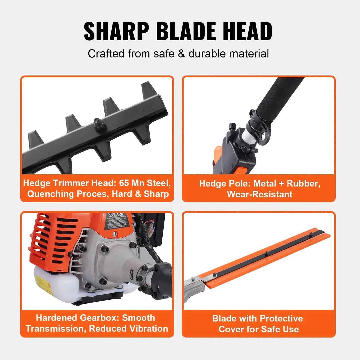 SucceBuy 33CC 6-in-1Multi-Functional Trimming Tools Gas Hedge Trimmer Weed Eater String TrimmerBrush Cutter Pole Saw Chainsaw by Beastly Survival Outlet