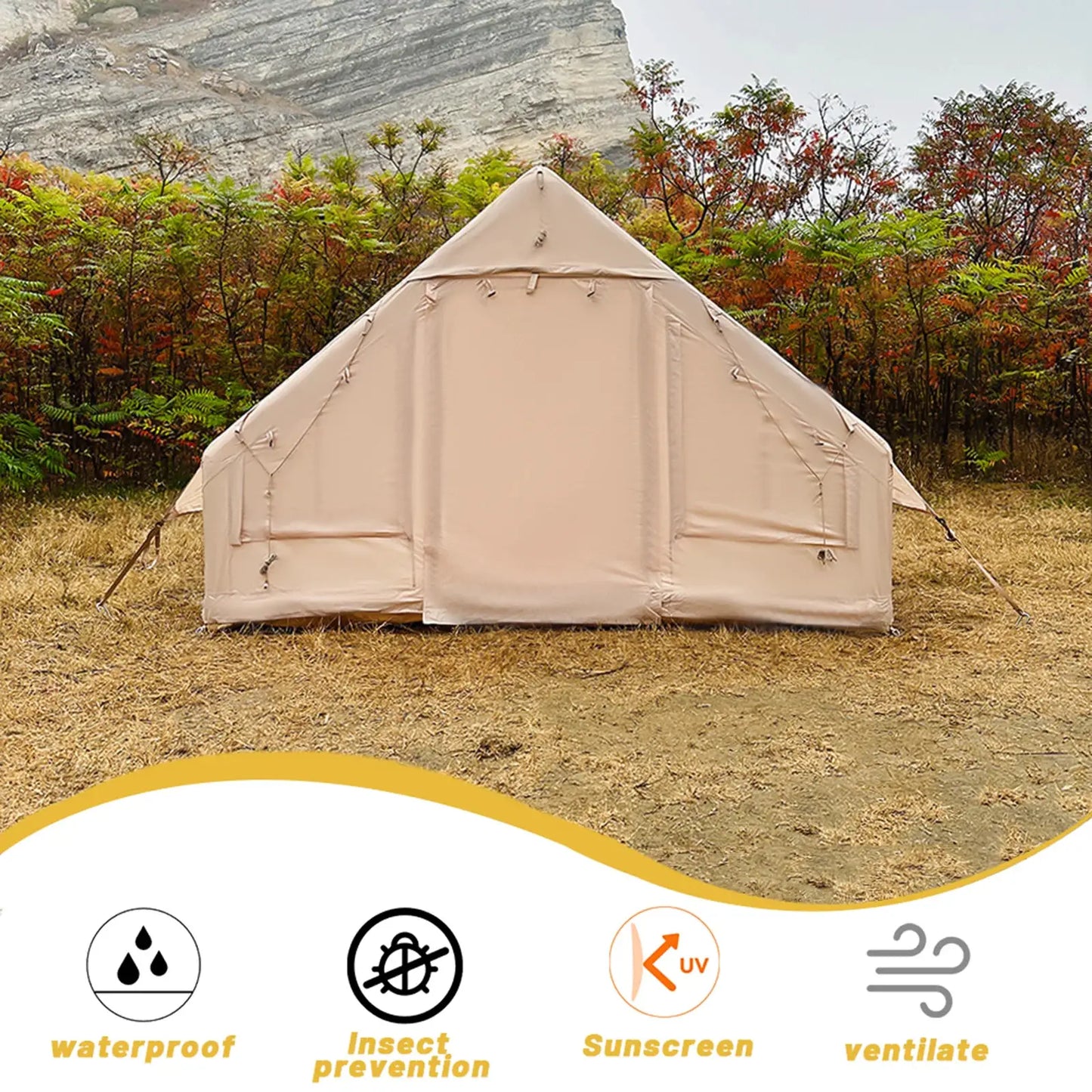 Inflatable Camping Tent Five To Eight People Easy Setup Gear by Beastly Survival Outlet