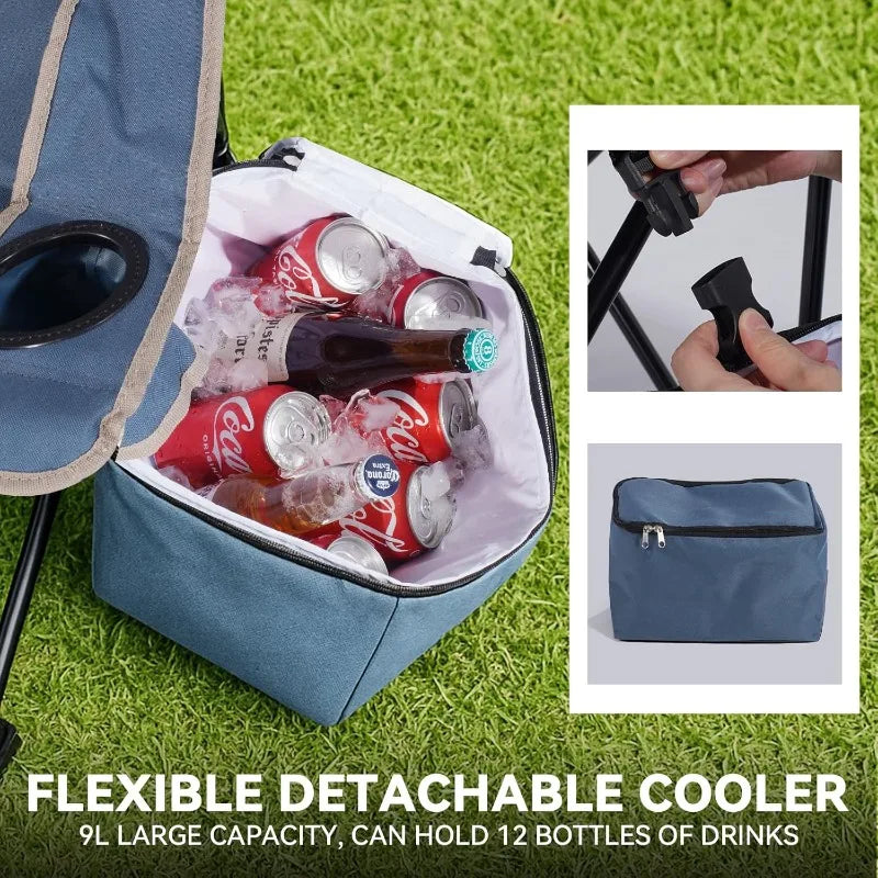 Double Beach Chair With Canopy Shade Folding Loveseat