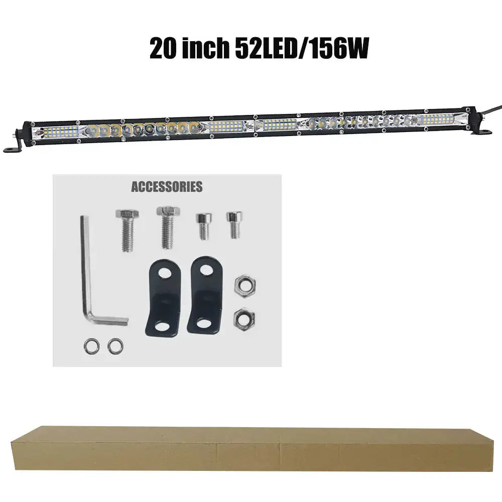 Super Slim LED Light Bar for Tractor Offroad Truck 78W 120W 156W by Beastly Survival Outlet