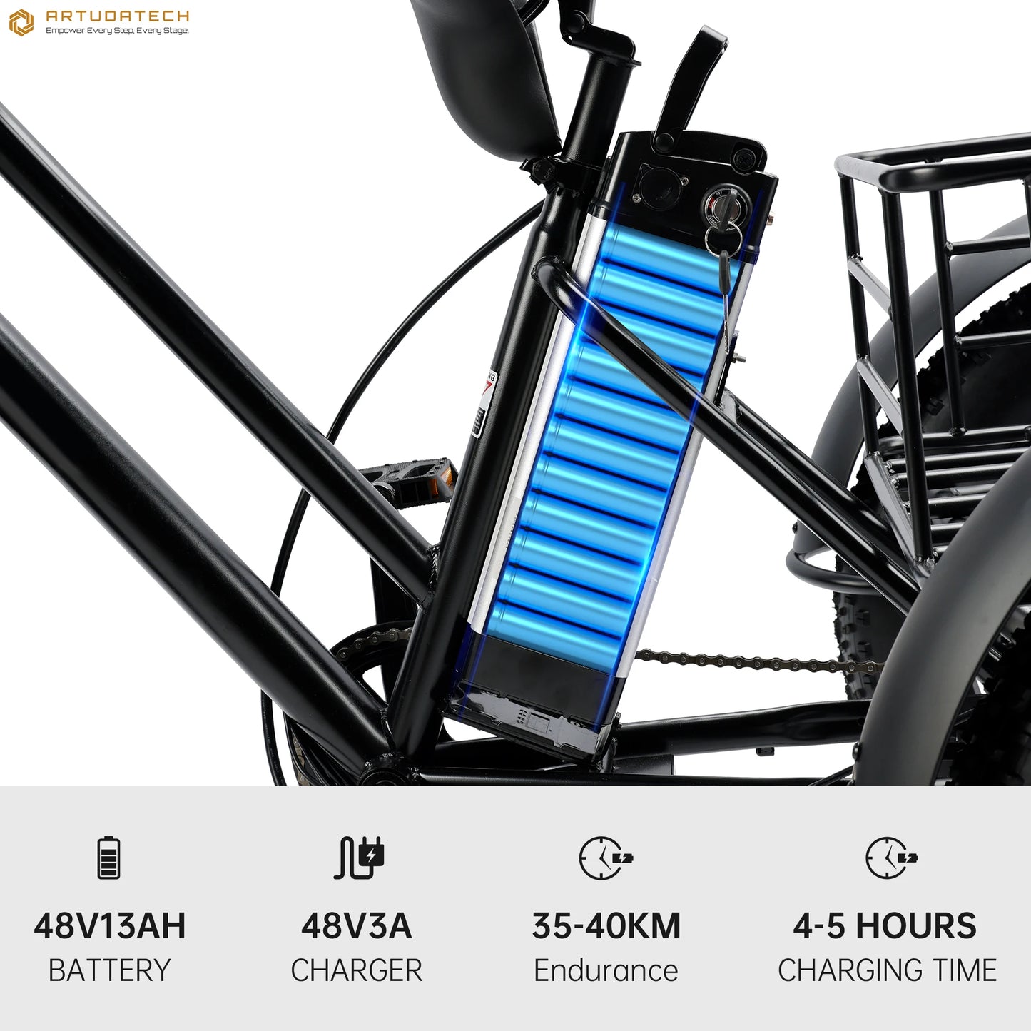 Topteng 500W Electric Snow Tricycle with Fat Tires for Comfort