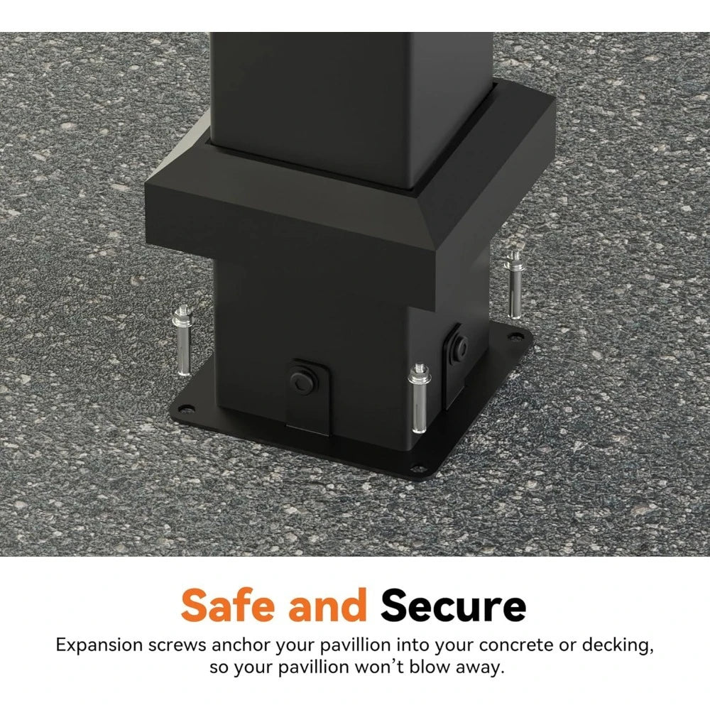 Modern Shade Horizon Hardtop Gazebo 12x20 Ft With LED Lights