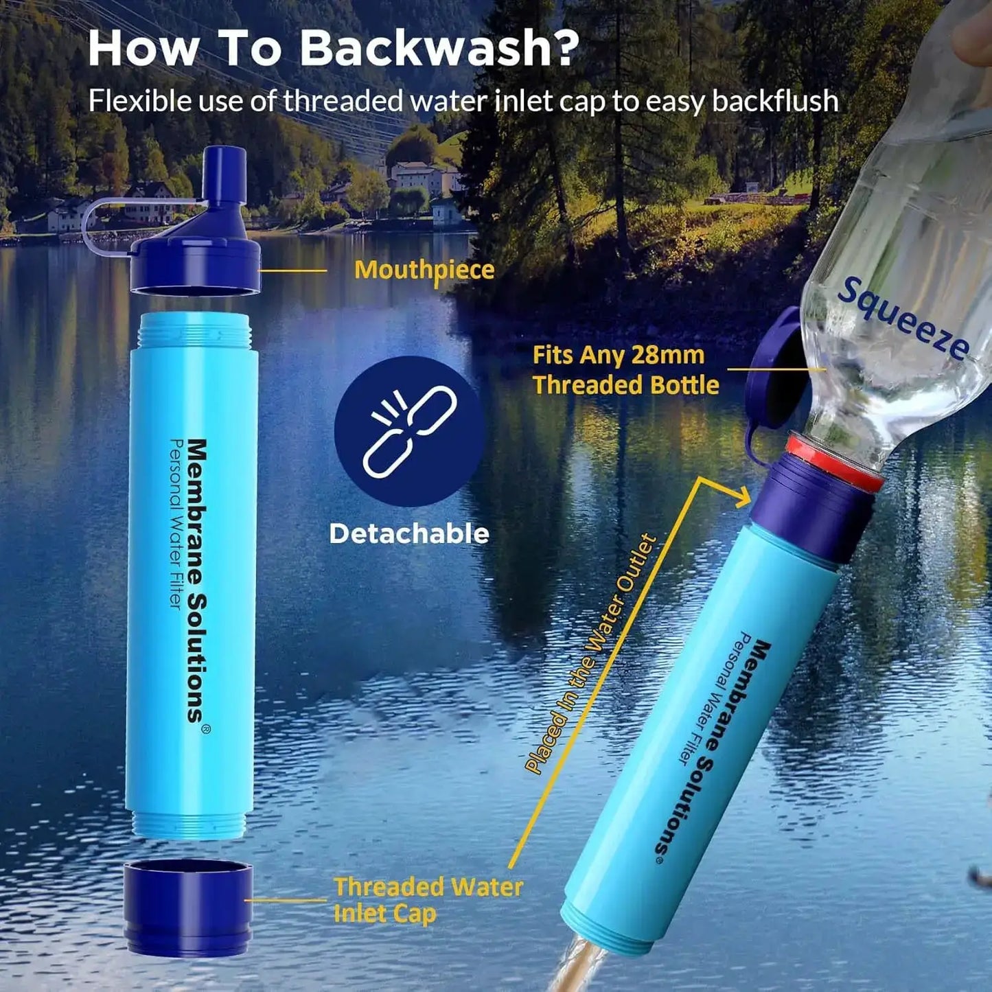 NSF Certified Water Filter Straw For Hiking And Survival Kit by Beastly Survival Outlet