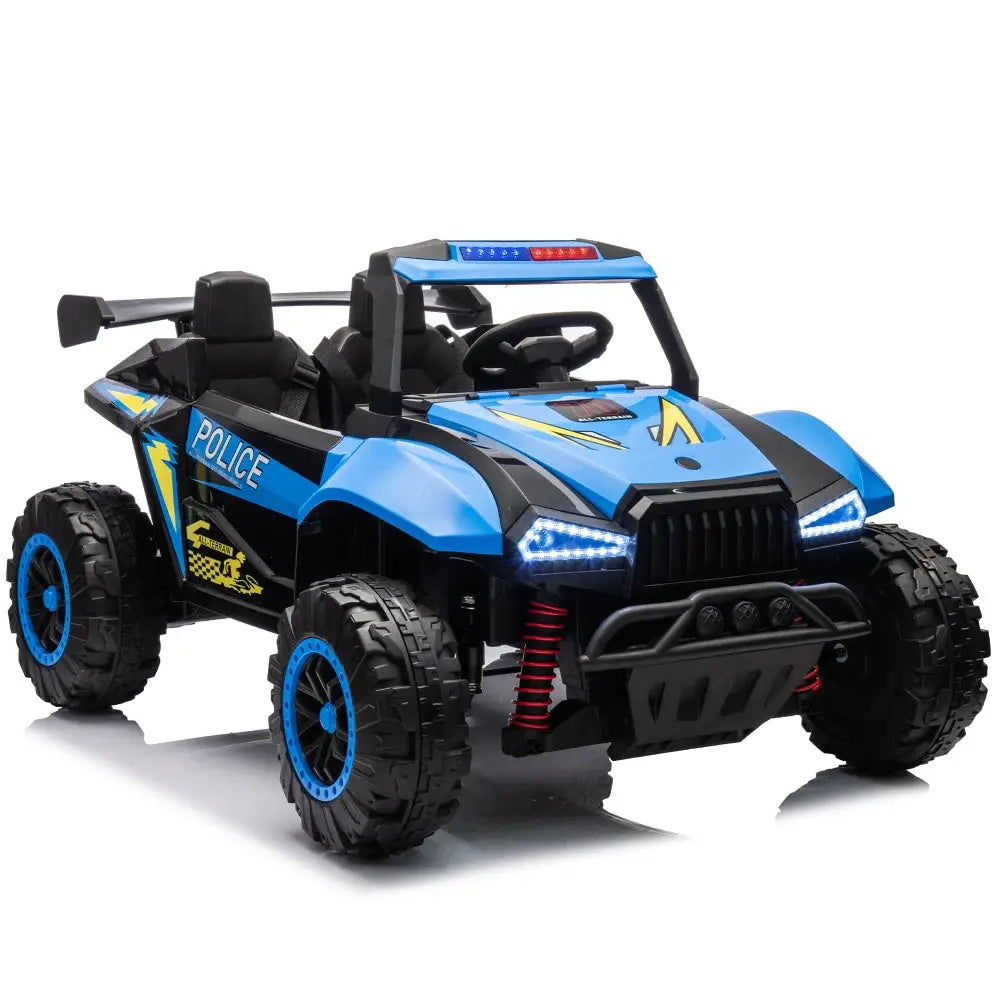 24V 2 Seater Police Ride On Car For Kids With Parent Control by Beastly Survival Outlet