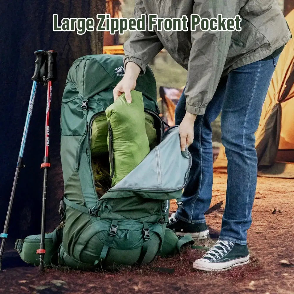 Night Cat Internal-frame Hiking Backpack: 100L Large Camping Backpack for Men Women Hiking Climbing Traveling Waterproof Rain Cover by Beastly Survival Outlet