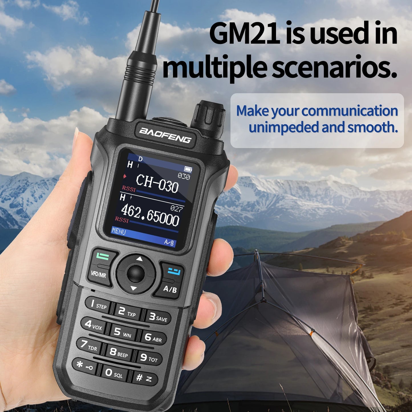 Baofeng GM21 GMRS Walkie Talkie Type C UV21 Pro Ham Radio