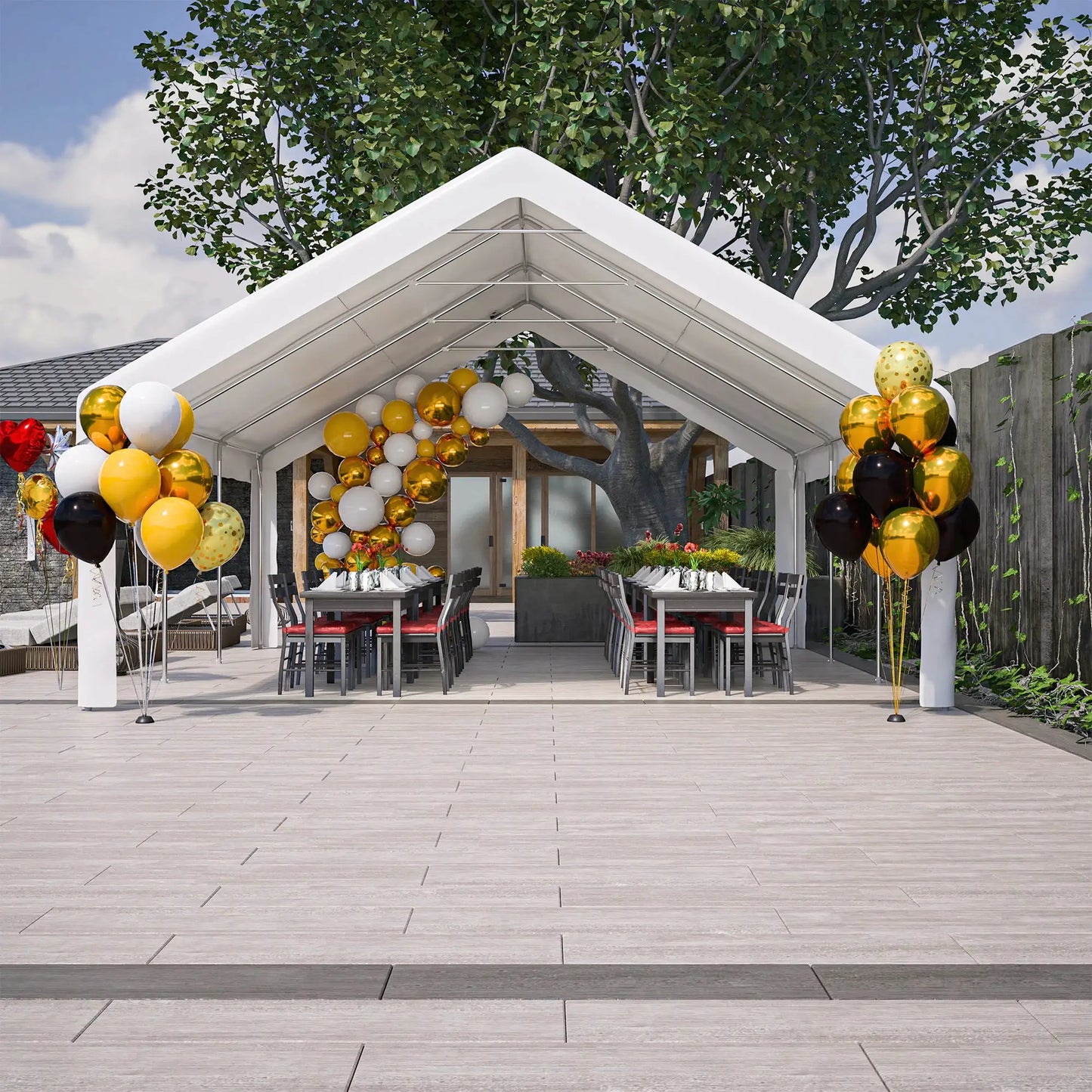 20x20ft Party Tent With Storage Bags Removable Sidewalls by Beastly Survival Outlet