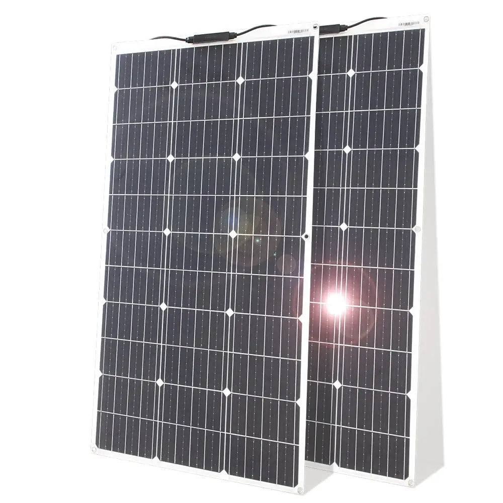 12V Flexible Solar Panel Kit Monocrystalline for RV Camping by Beastly Survival Outlet