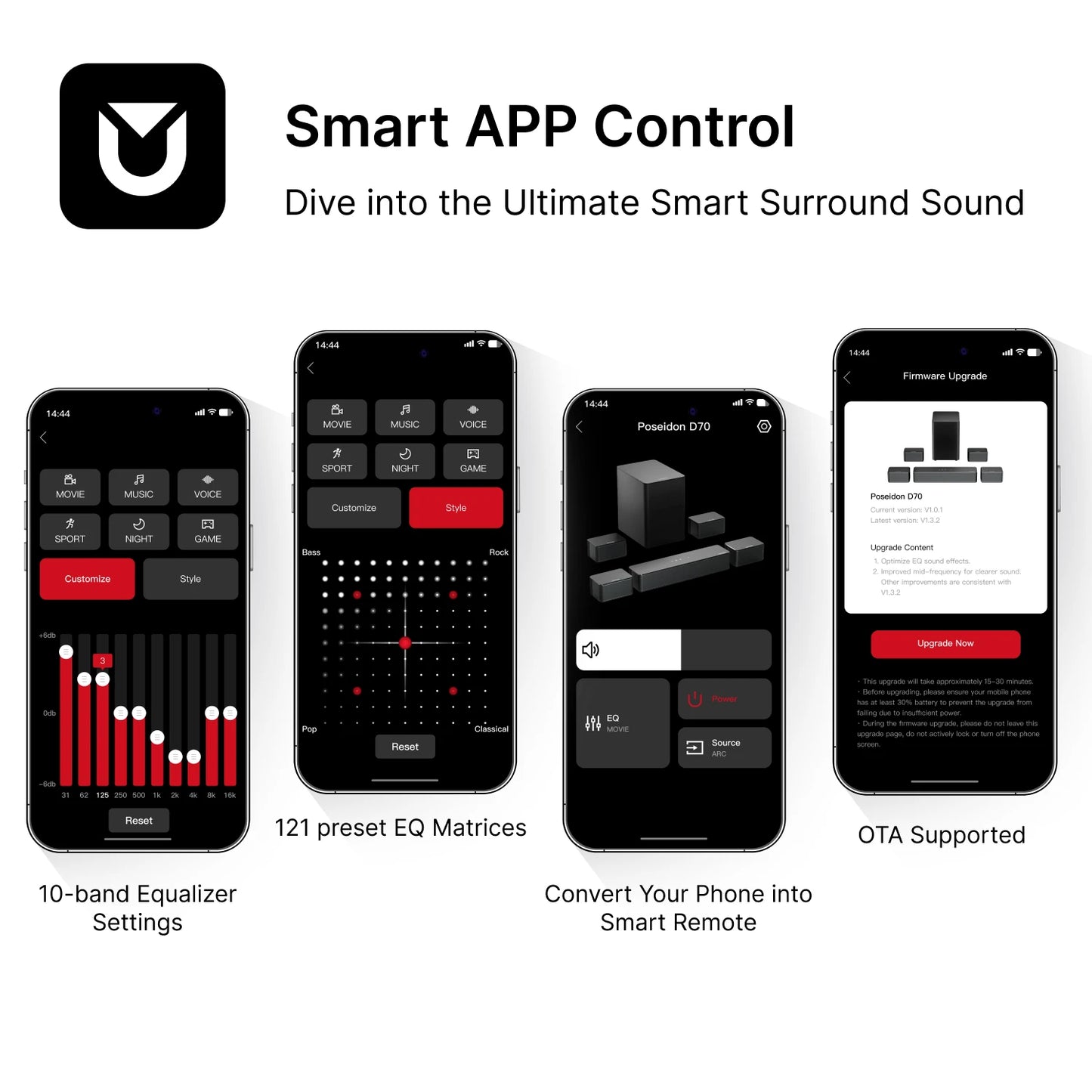 ULTIMEA 7.1 3D Virtual Surround Soundbar System with Subwoofer