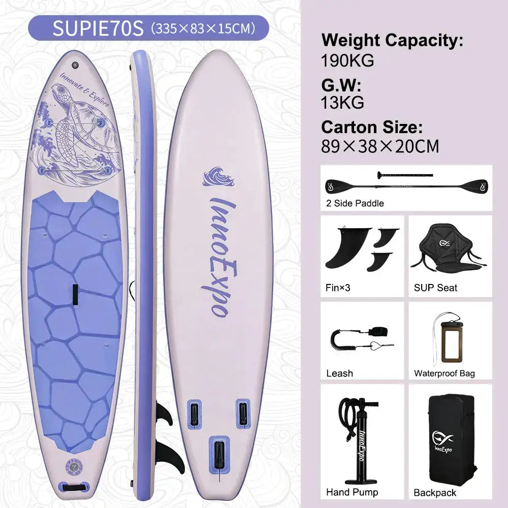 InnoExpo Stand Up Paddle Board Inflatable Surfboard Surf Sup Board Non-Slip Water Sport Paddleboard with Accessories by Beastly Survival Outlet