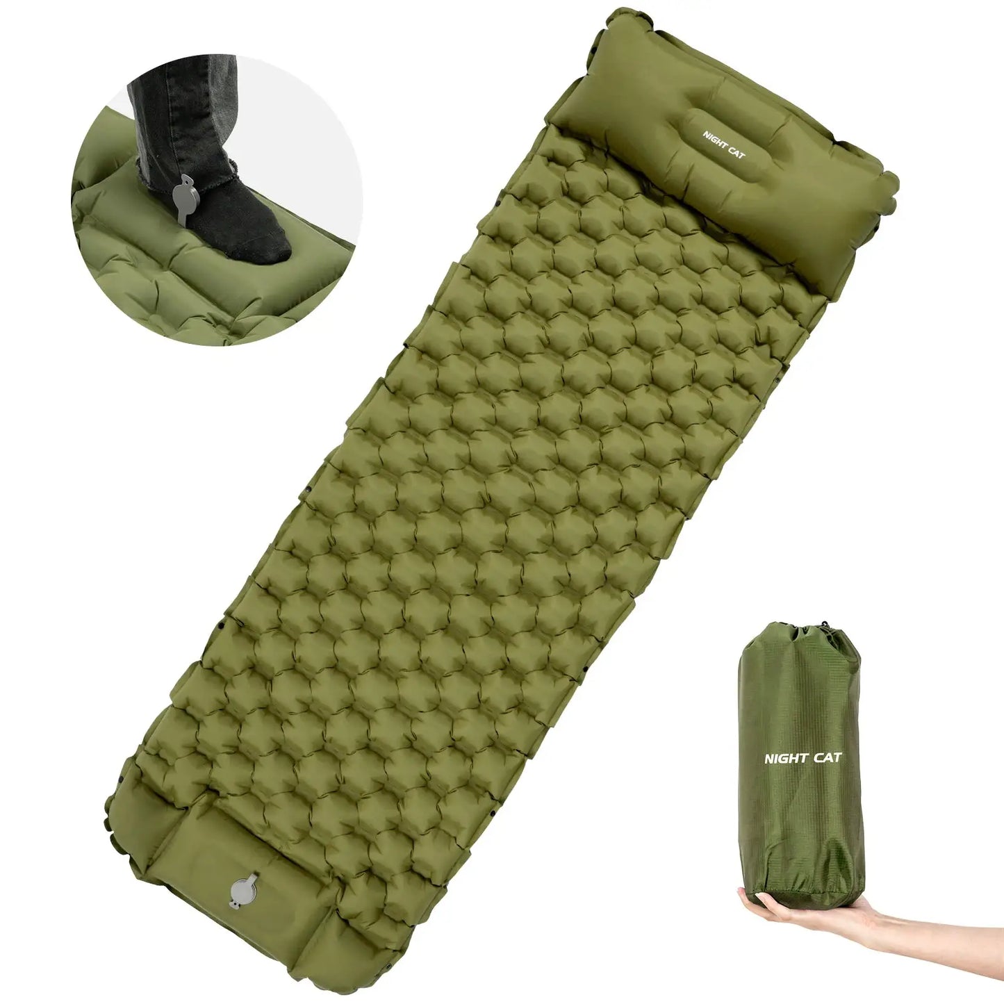 Waterproof Ultralight Air Mattress mat with pillow Insulated Air Mat Outdoor Inflatable Sleeping Pad Lightweight TPU by Beastly Survival Outlet