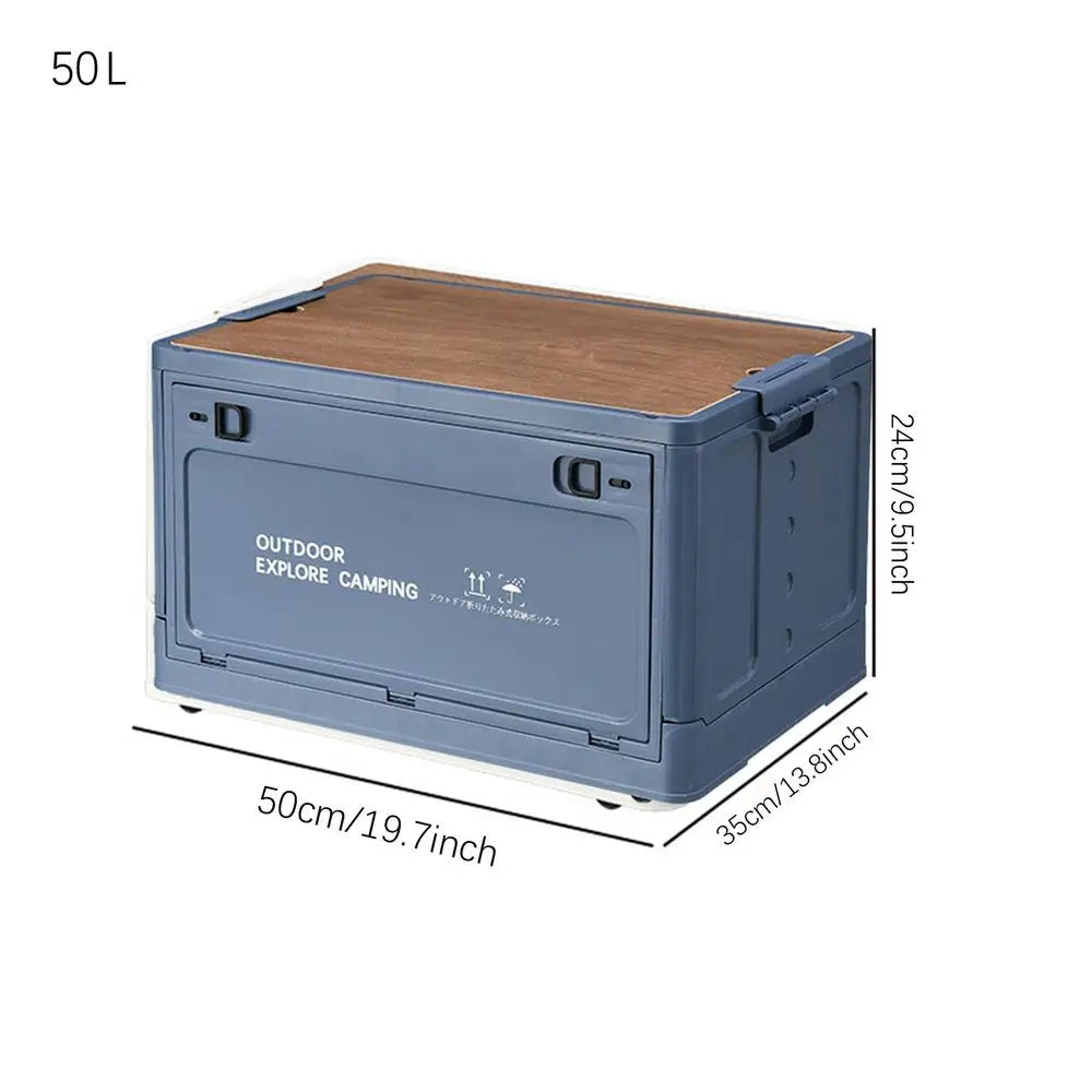 Outdoor Camping Folding Storage Box With Lids And Handles