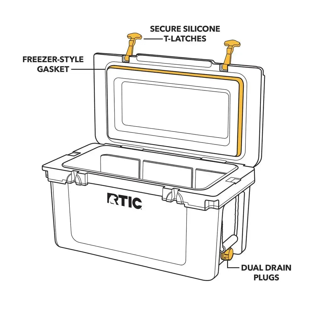 145 QT UltraTough Cooler Hard Insulated Portable Ice Chest Box for Beach, Drink, Beverage, Camping, Picnic, Fishing, Boat, Barb by Beastly Survival Outlet