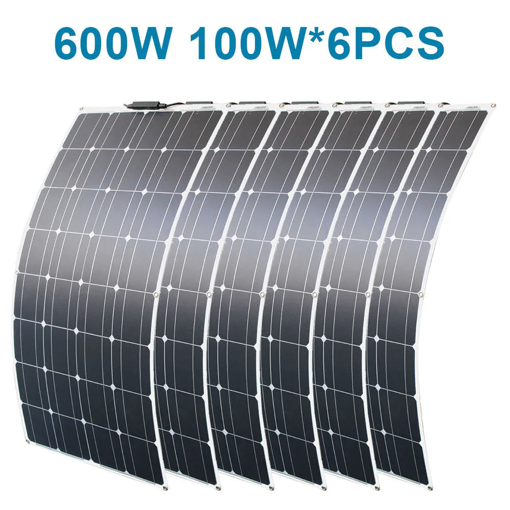 DGSUNLIGHT 100W Flexible Monocrystalline Solar Panel 12V 18V