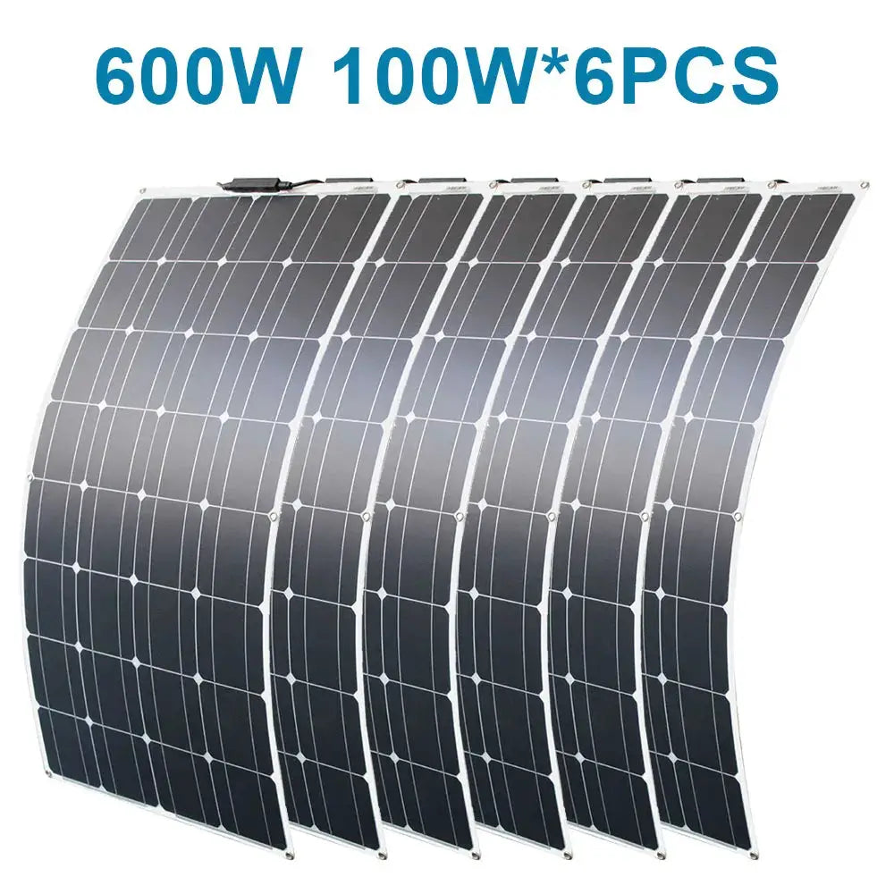 DGSUNLIGHT 100W Flexible Monocrystalline Solar Panel 12V 18V by Beastly Survival Outlet
