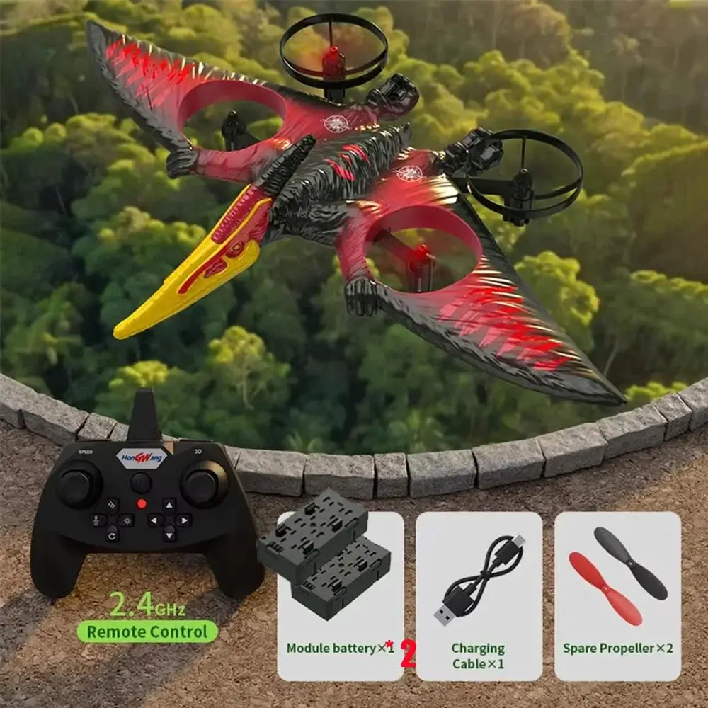 RC Pterosaur Plane Radio Controlled Aircraft Glider with LED Light by Beastly Survival Outlet