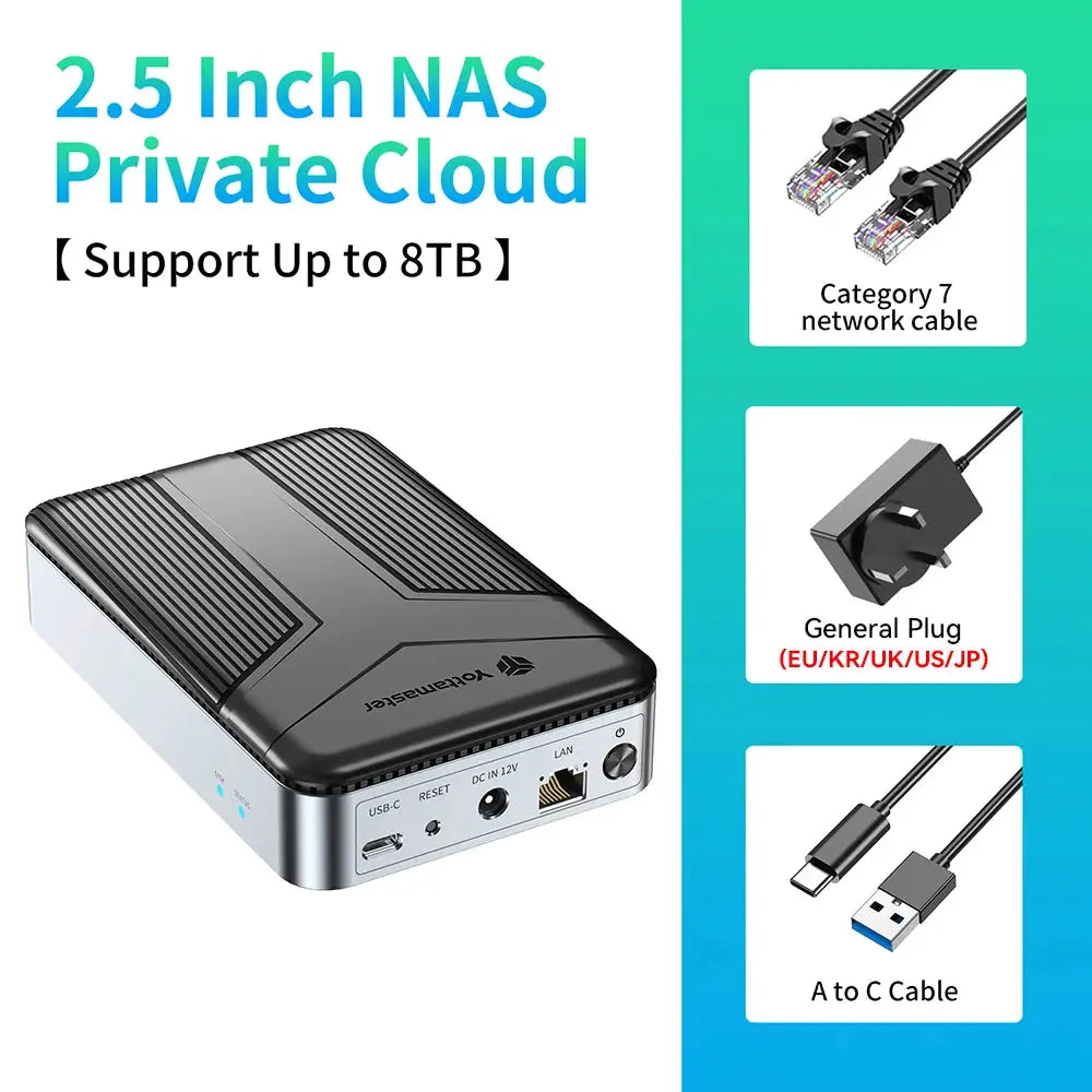 Yottamaster 2.5 3.5 Inch SATA Hard Drive Network Storage Enclosure by Beastly Survival Outlet