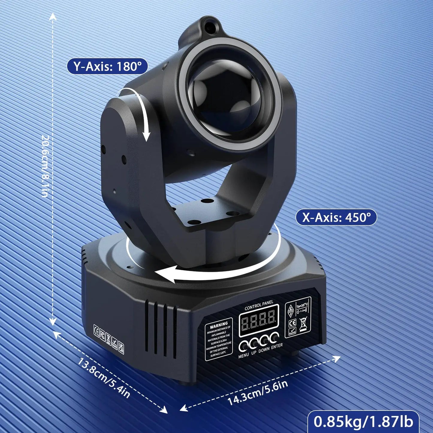 U'King Mini 30W Spot Beam Moving Head Light LED 4IN1 RGBW Effect Strobe Stage Light DMX Sound Activated DJ Disco Bar Party Light by Beastly Survival Outlet