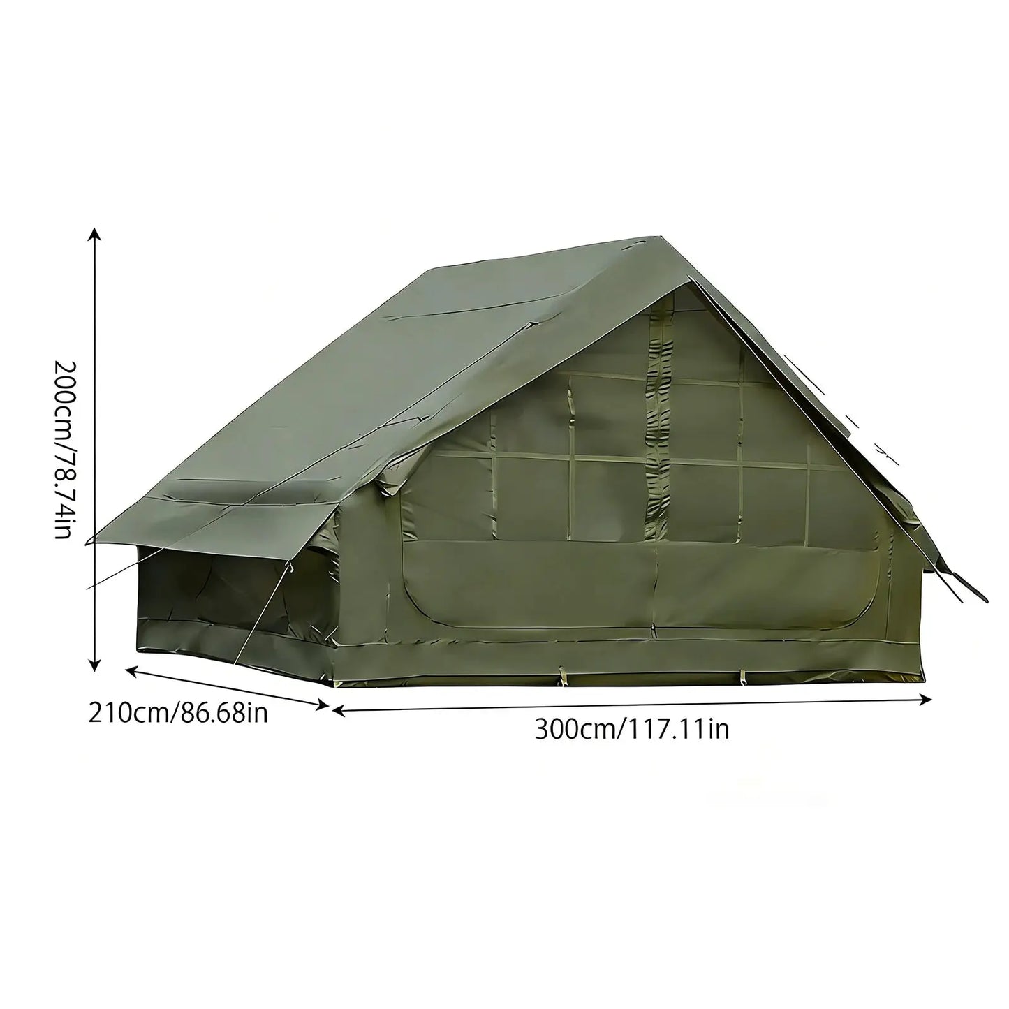 Pakicetus Colossal Inflatable Camping Tent With Skylight Mesh by Beastly Survival Outlet