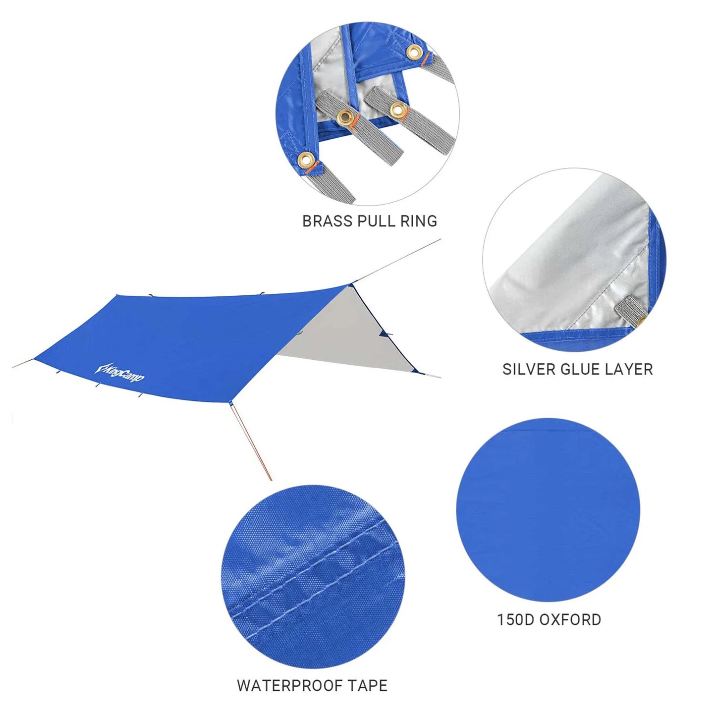 KingCamp Lightweight UV Resistant Camping Tarp and Rain Shelter