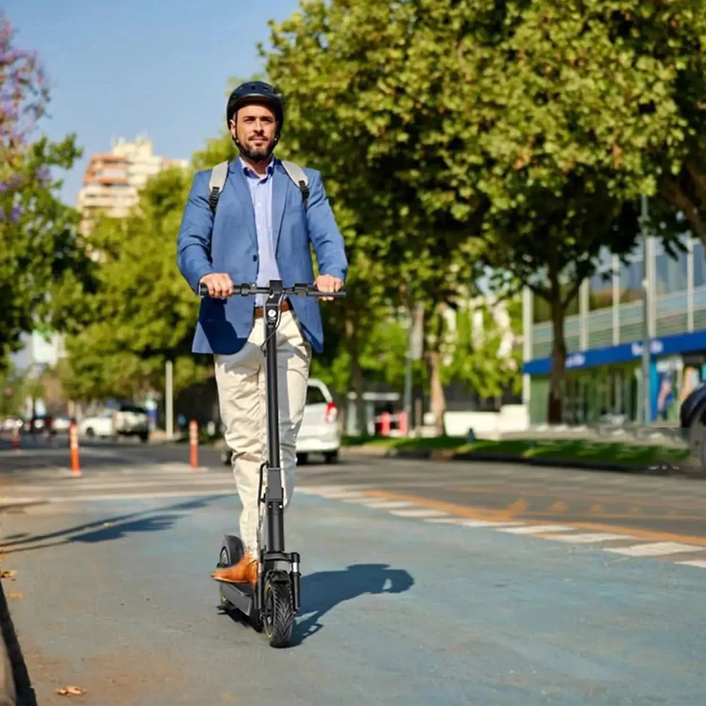 AOVOPRO ESMAX Electric Scooter 500W 22mph Adult APP Smart Scooter 28miles Shock-absorbing Anti-skid Folding Electric Scooter by Beastly Survival Outlet