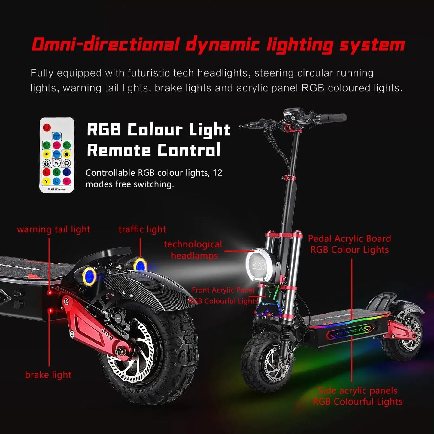 Boyueda S5 Electric Scooter 6000W Off-Road Adult E-Scooter by Beastly Survival Outlet