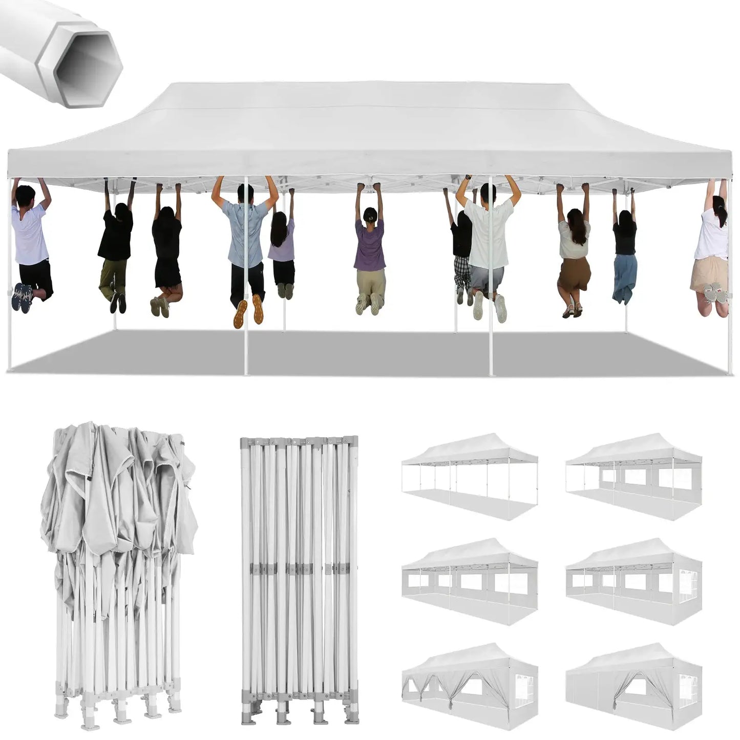 10x30ft Pop Up Canopy Tent Gazebo Heavy Duty Outdoor Events by Beastly Survival Outlet