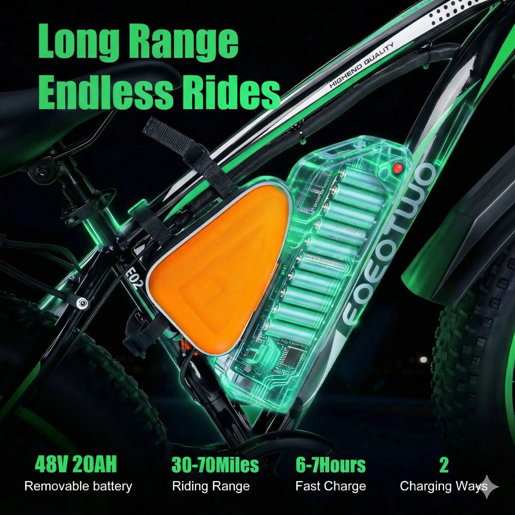26" Fat Tire Electric Bike for Adults 48V 20Ah Battery 1000W Motor (Peak 1500W) 25-30MPH Fast Mountain Ebike Snow Beach Bicycle by Beastly Survival Outlet