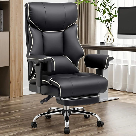 Big And Tall Leather Office Chair 400lbs Ergonomic Back Rest