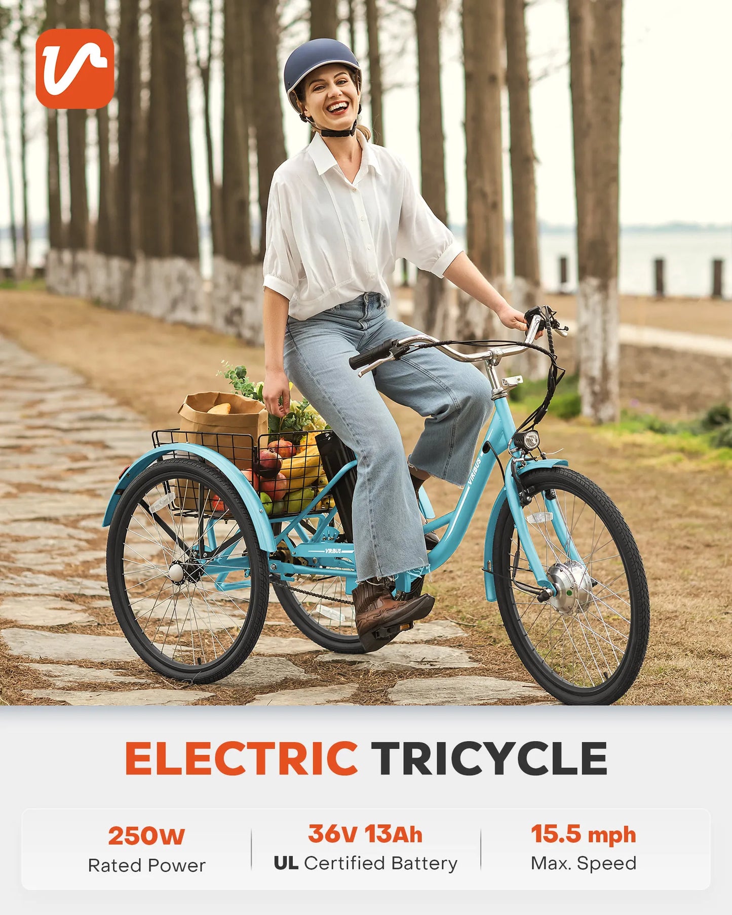 Electric Tricycle for Adults 24 26 Inch Wheels 250W Motor