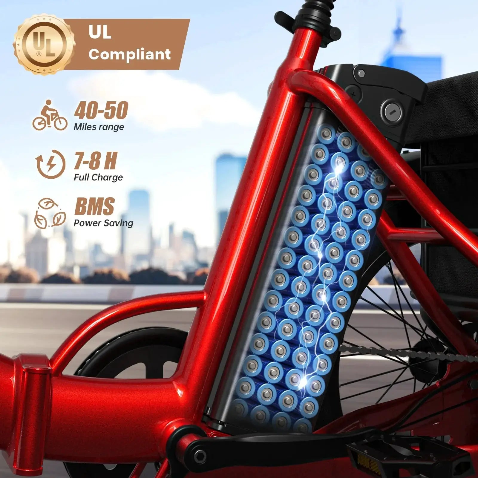 QRONGE Electric Bike for Adults 960W Peak 36V 13.5AH Battery Folding Electric Tricycle 50 Miles Range Fat Tire Electric Trike by Beastly Survival Outlet