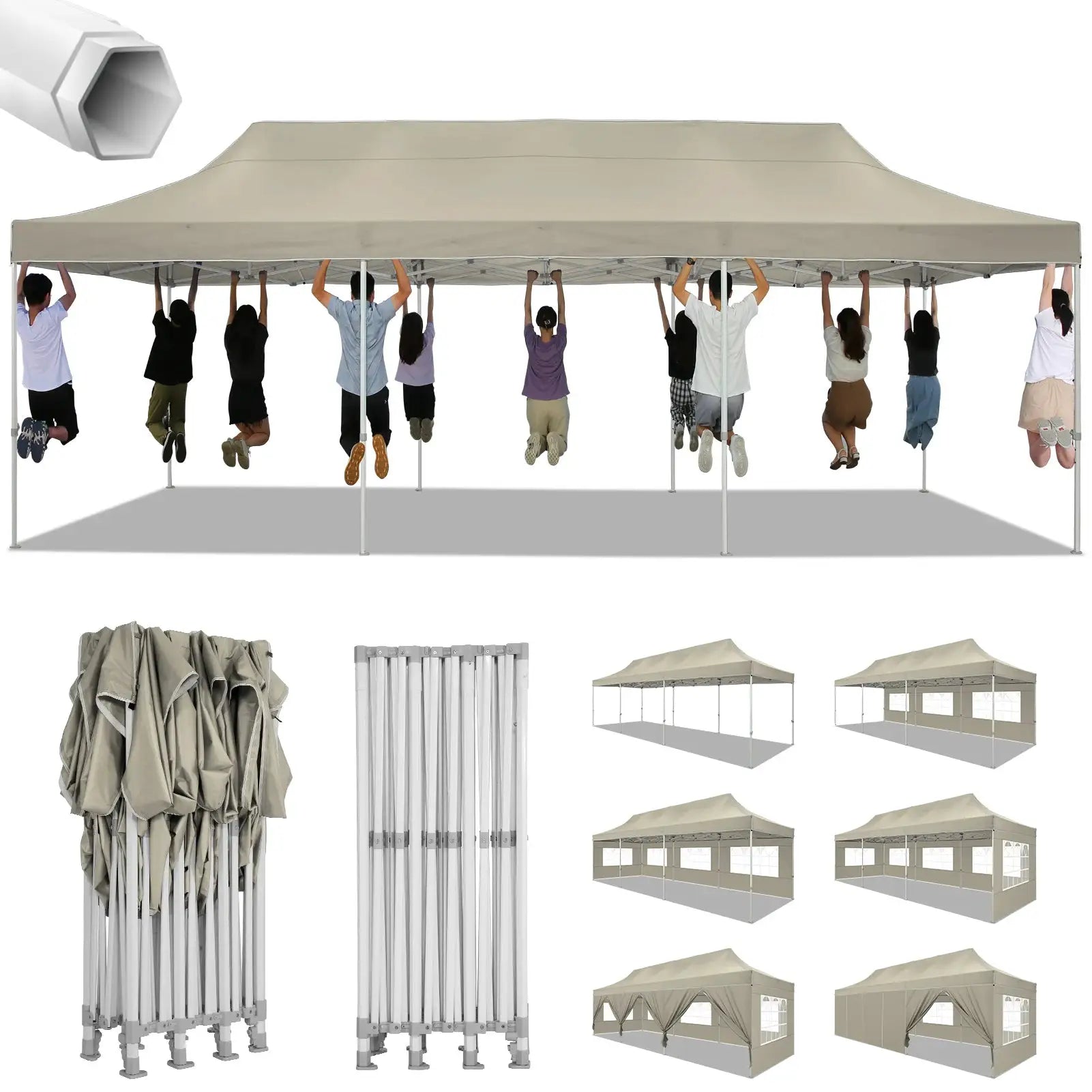 10x30ft Pop Up Canopy Tent Gazebo Heavy Duty Outdoor Events by Beastly Survival Outlet