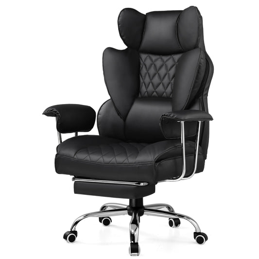 Big And Tall Gaming Chair With Pocket Spring Lumbar Footrest