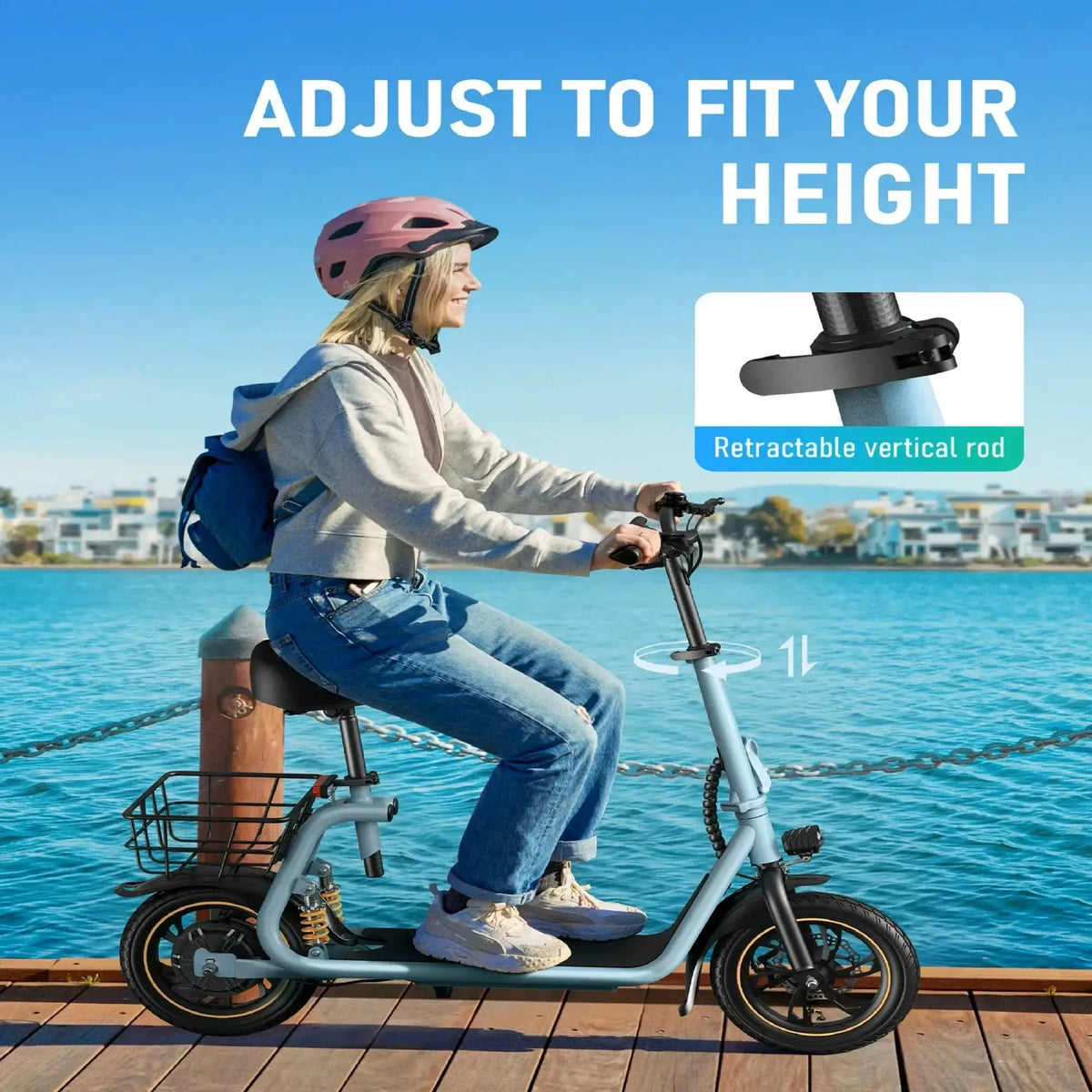 GYROSHOES 550W Pet-Friendly Electric Scooter for Adults with Seat, Dual Shock Absorbers, Front & Rear Pet Baskets, UL2272 Certified, 25-Mile Range, 18.6 MPH Commuter Scooter for Small Dogs & Errands by Beastly Survival Outlet GYROSHOES 550W Pet-Friendly Electric Scooter for Adults with Seat, Dual Shock Absorbers, Front & Rear Pet Baskets, UL2272 Certified, 25-Mile Range, 18.6 MPH Commuter Scooter for Small Dogs & Errands Beastly Survival Outlet