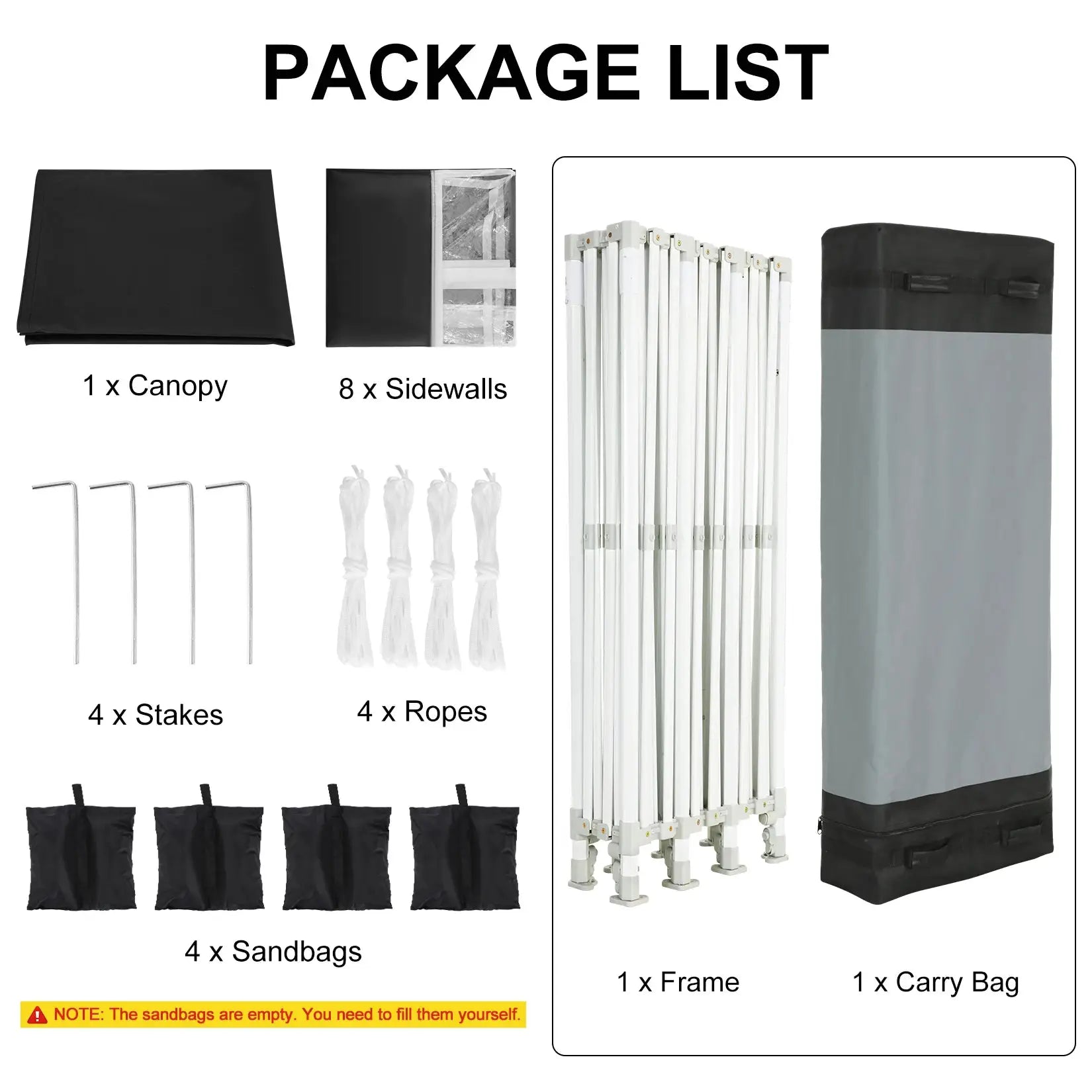 10x30ft Pop Up Canopy Tent Gazebo Heavy Duty Outdoor Events by Beastly Survival Outlet
