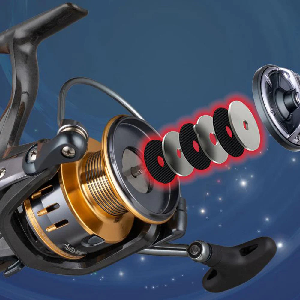 13+1 BB Spinning Fishing Reels Over 38 lbs Carbon Drag, CNC Aluminum Spool Fresh Water and Salt Water Fishing Reel