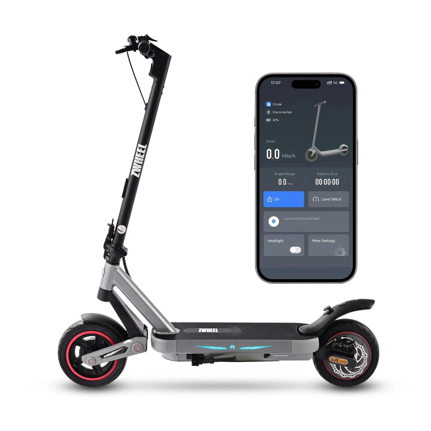 E12 PLUS 800W Motor Electric Scooter for Adults 36V10Ah Battery 25Mph Max Speed 52Miles 10''All-Terrain Off-Road Tire Escooter by Beastly Survival Outlet