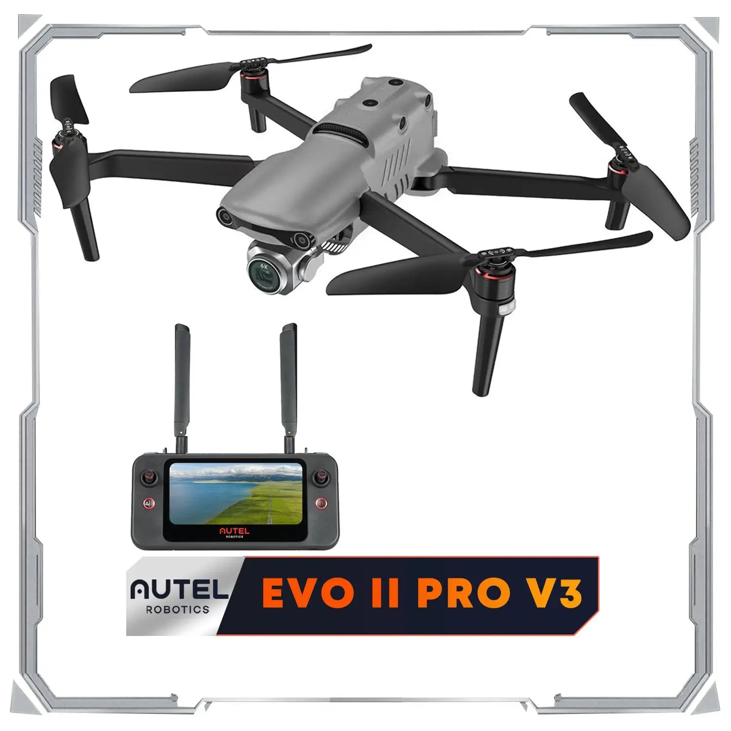 Autel Robotics EVO II Pro V3 Drone 1" CMOS 16x digital zoom 6K 30fps video 6-way binocular vision obstacle avoidance 4GNSS by Beastly Survival Outlet