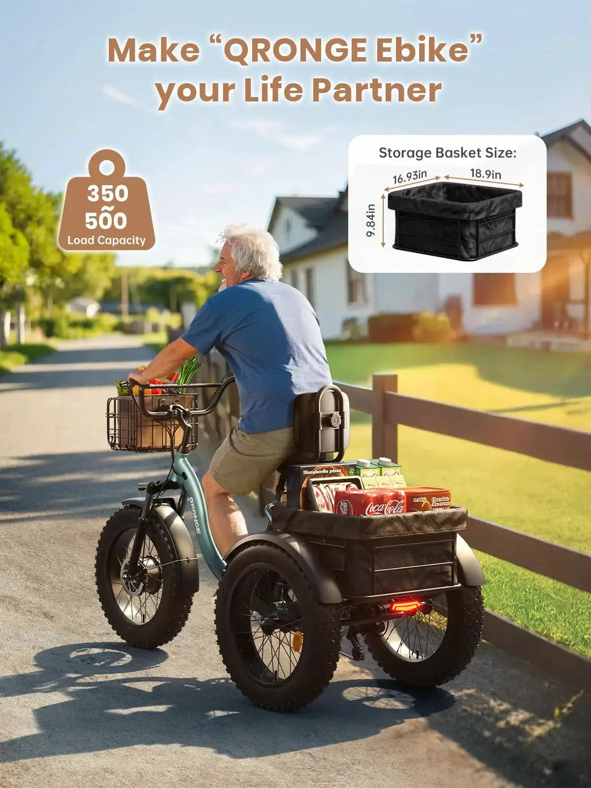 QRONGE Lava Electric Tricycles For Adults 960W Peak 50 Miles by Beastly Survival Outlet