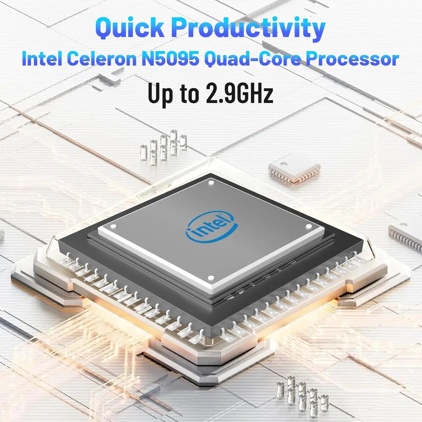 15.6 Inch Windows 11 Laptop 16GB RAM 512GB SSD Intel Celeron