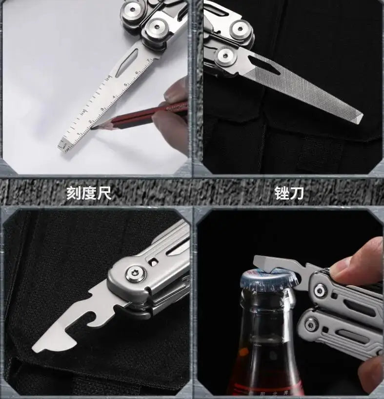 Daicamping DL10 Emergency Plier Folding Knife Multitool Tactical Clamp Combination Survival Gear Clip Multifunctional Multi Tool by Beastly Survival Outlet