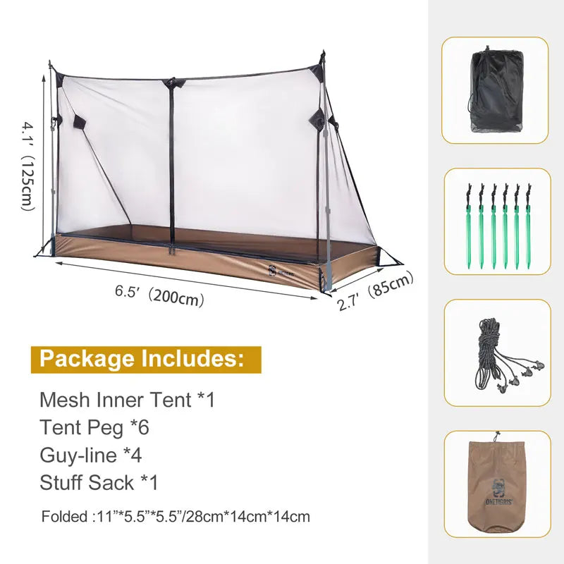 OneTigris Mesh Inner Tent For 1 Person Camping Waterproof