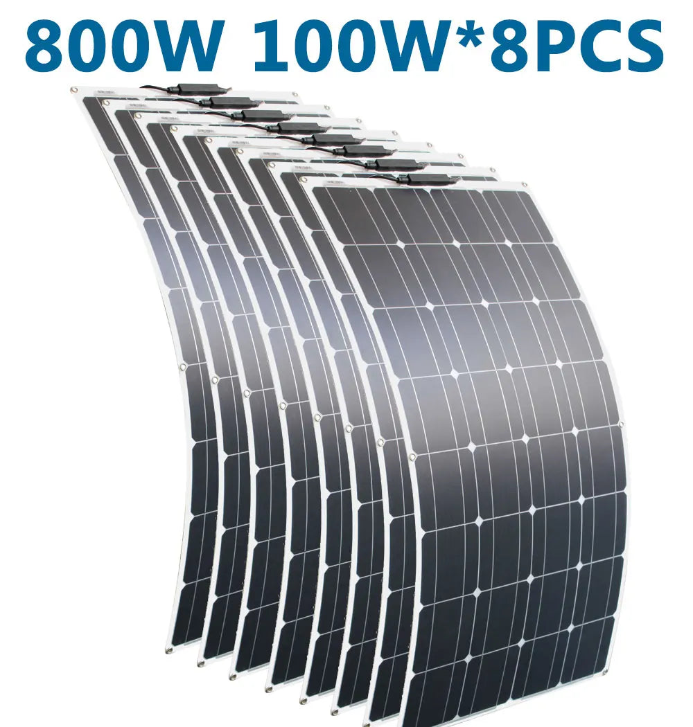 DGSUNLIGHT 100W Flexible Monocrystalline Solar Panel 12V 18V