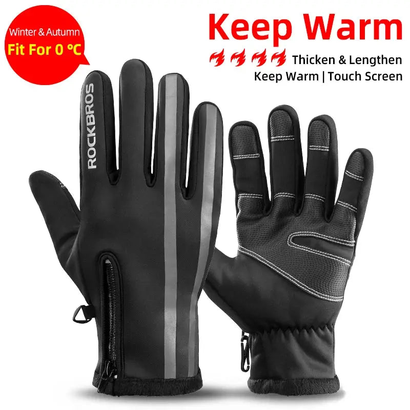ROCKBROS Cycling Gloves Thermal Autumn Winter Gloves Windproof SBR Touch Screen Bike Gloves Full Finger Shockproof Sport Gloves by Beastly Survival Outlet ROCKBROS Cycling Gloves Thermal Autumn Winter Gloves Windproof SBR Touch Screen Bike Gloves Full Finger Shockproof Sport Gloves Beastly Survival Outlet